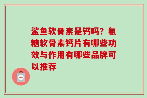 鲨鱼软骨素是钙吗？氨糖软骨素钙片有哪些功效与作用有哪些品牌可以推荐