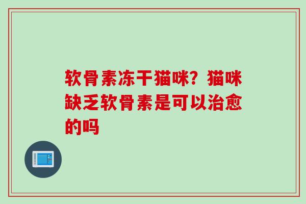 软骨素冻干猫咪？猫咪缺乏软骨素是可以治愈的吗