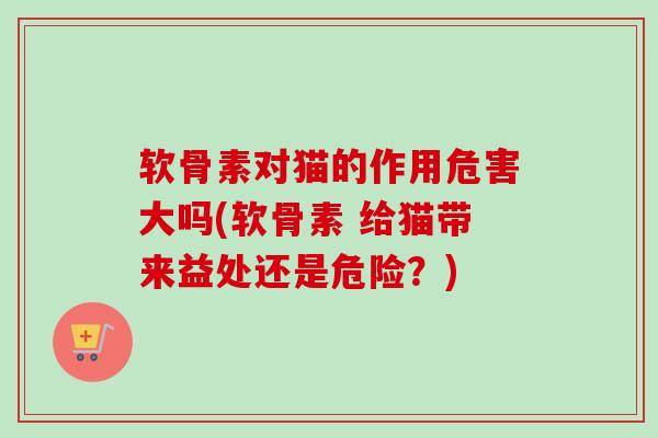 软骨素对猫的作用危害大吗(软骨素 给猫带来益处还是危险？)