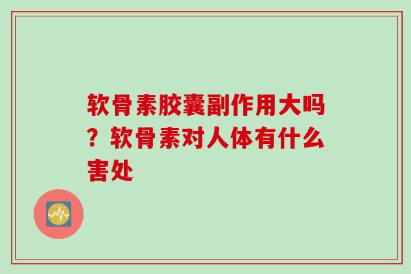 软骨素胶囊副作用大吗？软骨素对人体有什么害处
