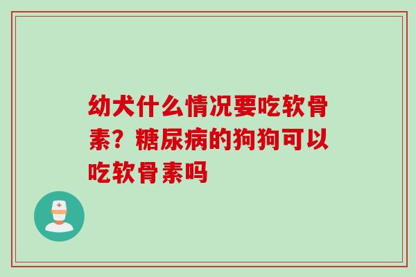 幼犬什么情况要吃软骨素？糖尿病的狗狗可以吃软骨素吗