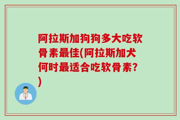 阿拉斯加狗狗多大吃软骨素最佳(阿拉斯加犬何时最适合吃软骨素？)