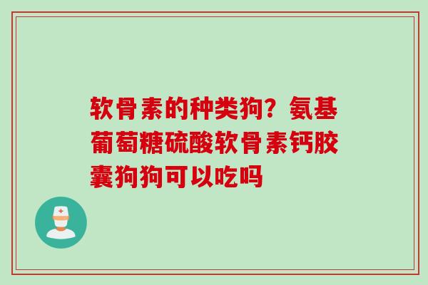 软骨素的种类狗？氨基葡萄糖硫酸软骨素钙胶囊狗狗可以吃吗