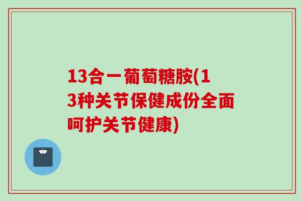 13合一葡萄糖胺(13种关节保健成份全面呵护关节健康)