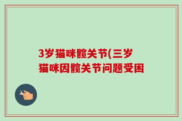3岁猫咪髋关节(三岁猫咪因髋关节问题受困