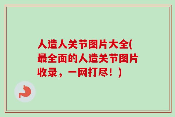 人造人关节图片大全(最全面的人造关节图片收录，一网打尽！)
