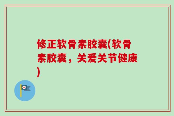修正软骨素胶囊(软骨素胶囊，关爱关节健康)