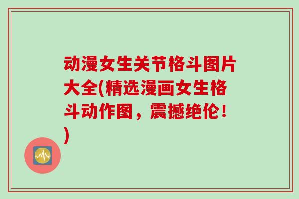 动漫女生关节格斗图片大全(精选漫画女生格斗动作图，震撼绝伦！)