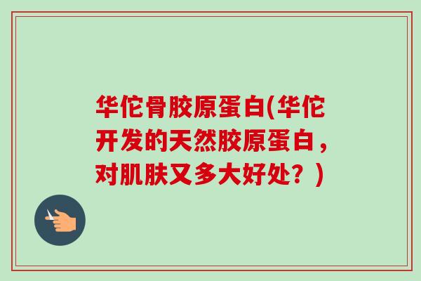华佗骨胶原蛋白(华佗开发的天然胶原蛋白，对肌肤又多大好处？)
