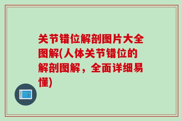 关节错位解剖图片大全图解(人体关节错位的解剖图解，全面详细易懂)
