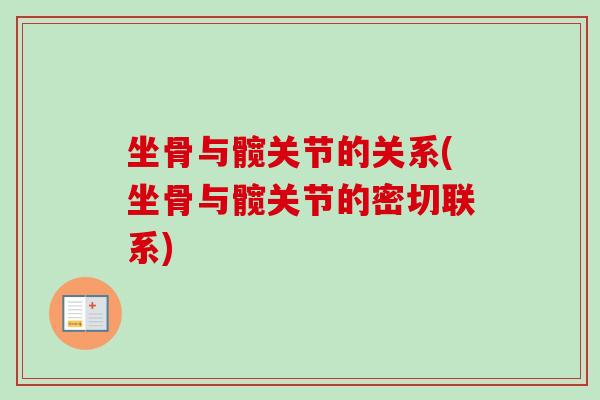 坐骨与髋关节的关系(坐骨与髋关节的密切联系) 坐骨与髋关节的关系(坐骨与髋关节的密切联系)