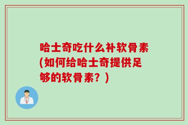 哈士奇吃什么补软骨素(如何给哈士奇提供足够的软骨素？)