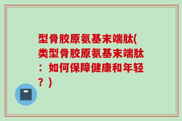 型骨胶原氨基末端肽(类型骨胶原氨基末端肽：如何保障健康和年轻？)