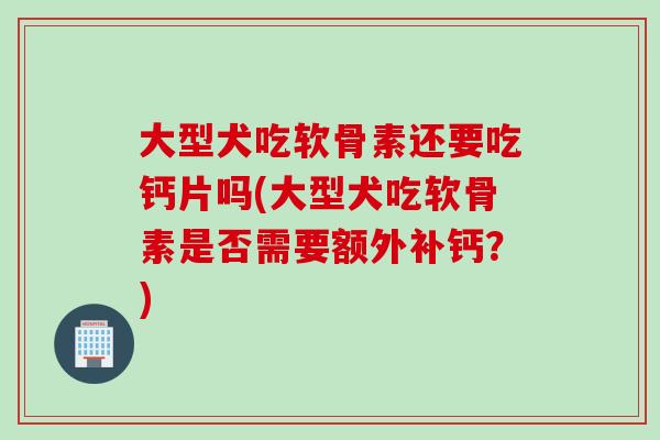 大型犬吃软骨素还要吃钙片吗(大型犬吃软骨素是否需要额外补钙？)