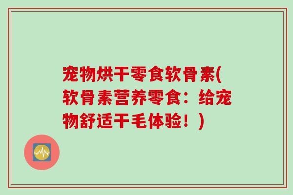 宠物烘干零食软骨素(软骨素营养零食：给宠物舒适干毛体验！)