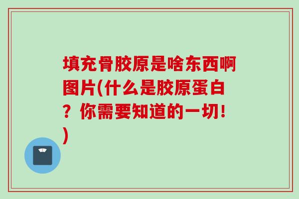 填充骨胶原是啥东西啊图片(什么是胶原蛋白？你需要知道的一切！)
