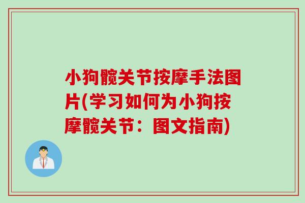 小狗髋关节按摩手法图片(学习如何为小狗按摩髋关节:图文指南) 小狗髋关节按摩手法图片(学习如何为小狗按摩髋关节:图文指南)