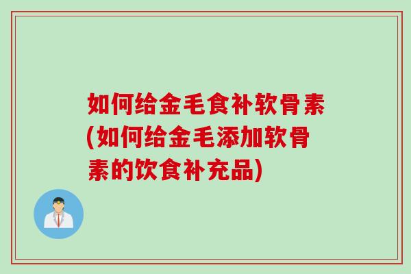 如何给金毛食补软骨素(如何给金毛添加软骨素的饮食补充品) 如何给金毛食补软骨素(如何给金毛添加软骨素的饮食补充品)