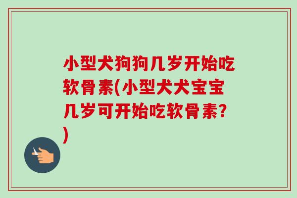 小型犬狗狗几岁开始吃软骨素(小型犬犬宝宝几岁可开始吃软骨素？)