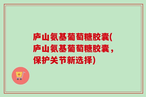 庐山氨基葡萄糖胶囊(庐山氨基葡萄糖胶囊，保护关节新选择)