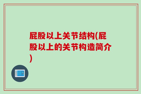 屁股以上关节结构(屁股以上的关节构造简介)