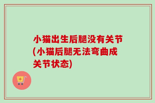 小猫出生后腿没有关节(小猫后腿无法弯曲成关节状态)