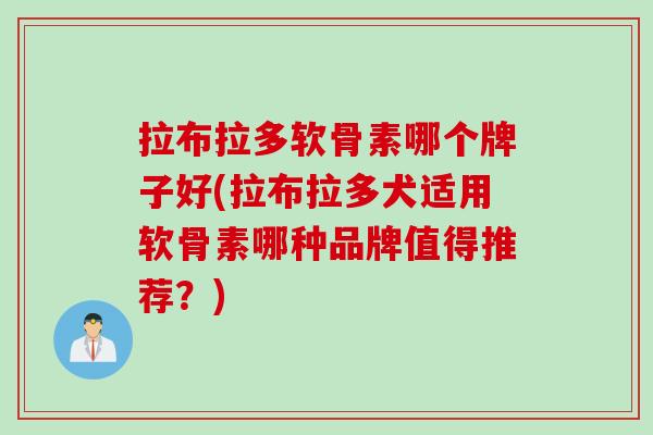 拉布拉多软骨素哪个牌子好(拉布拉多犬适用软骨素哪种品牌值得推荐？)