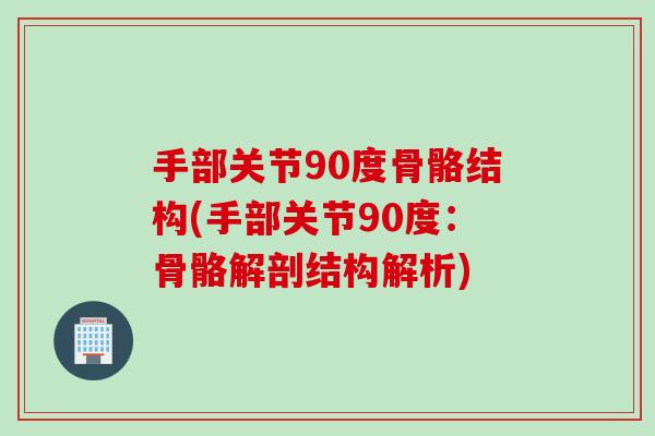 手部关节90度骨骼结构(手部关节90度：骨骼解剖结构解析)