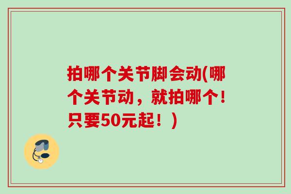 拍哪个关节脚会动(哪个关节动，就拍哪个！只要50元起！)