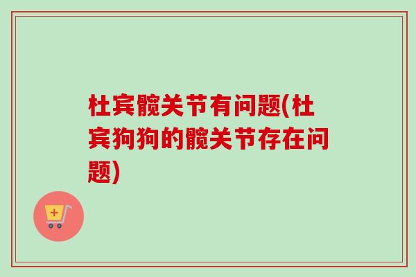 杜宾髋关节有问题(杜宾狗狗的髋关节存在问题)