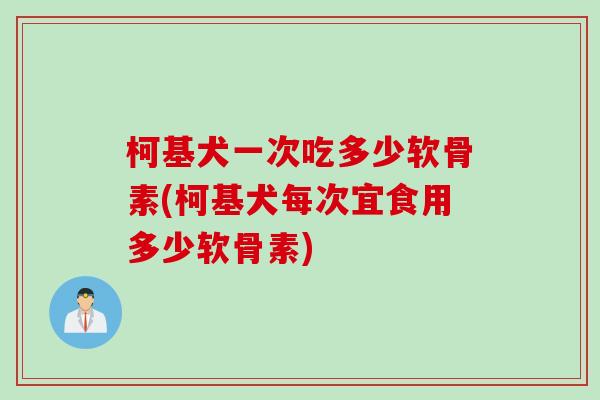 柯基犬一次吃多少软骨素(柯基犬每次宜食用多少软骨素)