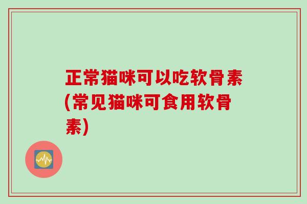 正常猫咪可以吃软骨素(常见猫咪可食用软骨素)