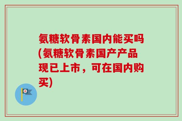 氨糖软骨素国内能买吗(氨糖软骨素国产产品现已上市，可在国内购买)