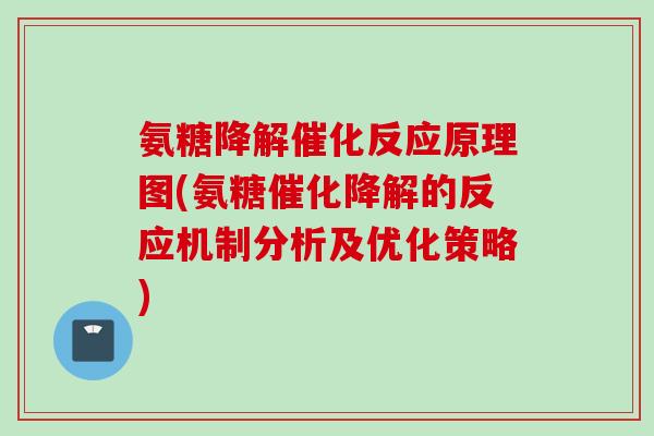 氨糖降解催化反应原理图(氨糖催化降解的反应机制分析及优化策略)