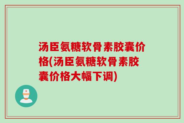 汤臣氨糖软骨素胶囊价格(汤臣氨糖软骨素胶囊价格大幅下调)