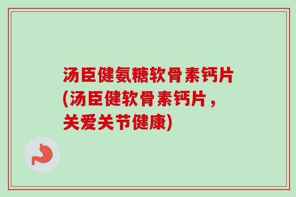 汤臣健氨糖软骨素钙片(汤臣健软骨素钙片，关爱关节健康)