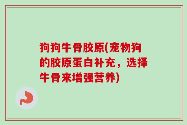 狗狗牛骨胶原(宠物狗的胶原蛋白补充，选择牛骨来增强营养)