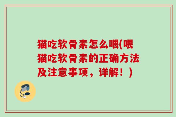 猫吃软骨素怎么喂(喂猫吃软骨素的正确方法及注意事项，详解！)