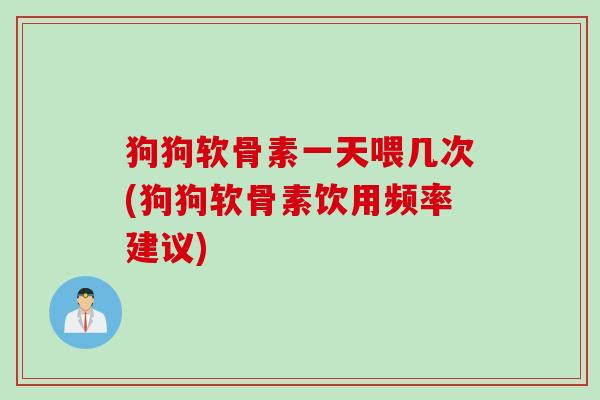 狗狗软骨素一天喂几次(狗狗软骨素饮用频率建议)
