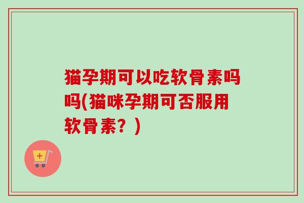 猫孕期可以吃软骨素吗吗(猫咪孕期可否服用软骨素？)
