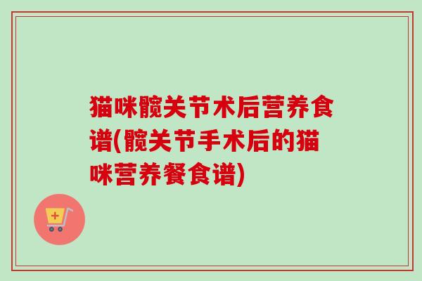 猫咪髋关节术后营养食谱(髋关节手术后的猫咪营养餐食谱)
