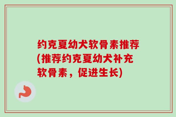 约克夏幼犬软骨素推荐(推荐约克夏幼犬补充软骨素，促进生长)