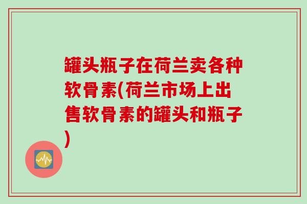 罐头瓶子在荷兰卖各种软骨素(荷兰市场上出售软骨素的罐头和瓶子)