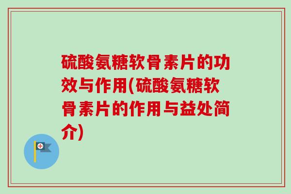 硫酸氨糖软骨素片的功效与作用(硫酸氨糖软骨素片的作用与益处简介)