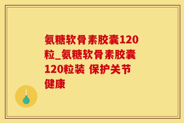 氨糖软骨素胶囊120粒_氨糖软骨素胶囊 120粒装 保护关节健康