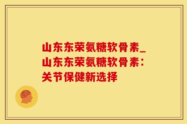 山东东荣氨糖软骨素_山东东荣氨糖软骨素：关节保健新选择
