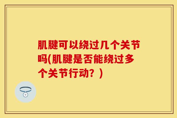肌腱可以绕过几个关节吗(肌腱是否能绕过多个关节行动？)