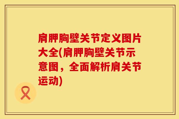 肩胛胸壁关节定义图片大全(肩胛胸壁关节示意图，全面解析肩关节运动)