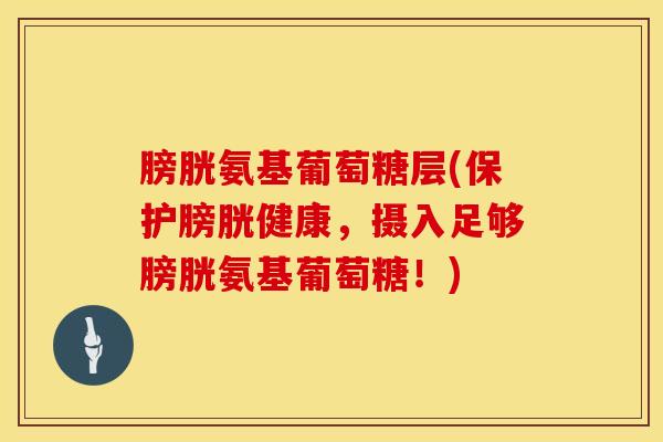 膀胱氨基葡萄糖层(保护膀胱健康，摄入足够膀胱氨基葡萄糖！)