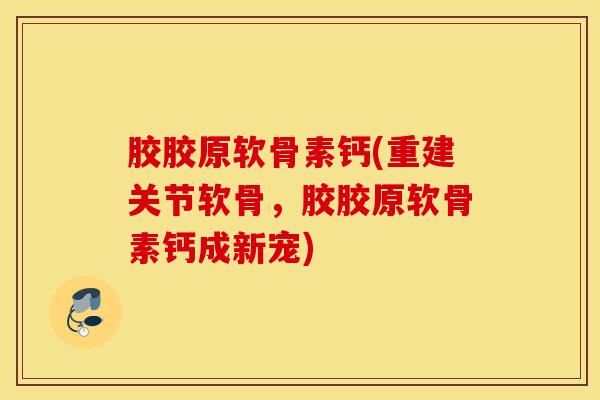 胶胶原软骨素钙(重建关节软骨，胶胶原软骨素钙成新宠)